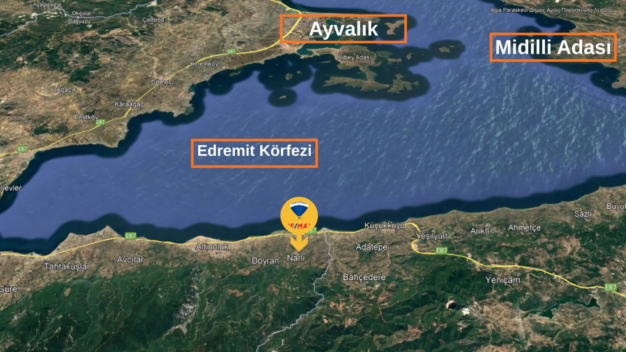 KAZDAĞLARI ETEĞINDE, PANORAMIK DENIZ MANZARALI 5100 M² ZEYTINLIK
